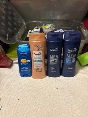 4-PieceGillette DryShield Deodorant 3.4oz & 3 Suave Shampoo/Conditioner